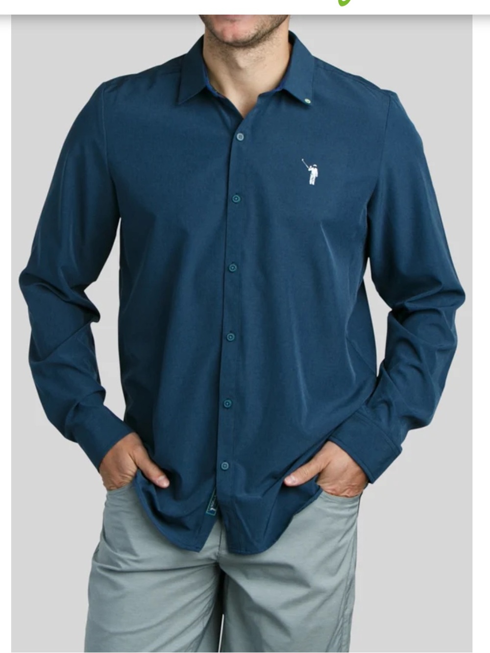 William Murray Long Sleeve Button Down Men's Golf Shirt
